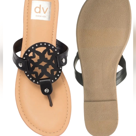 💕HP💕NWT DV by Dolce Gotie Laser Cut Studded Thong Sandal💕Various Sizes - Picture 4 of 4